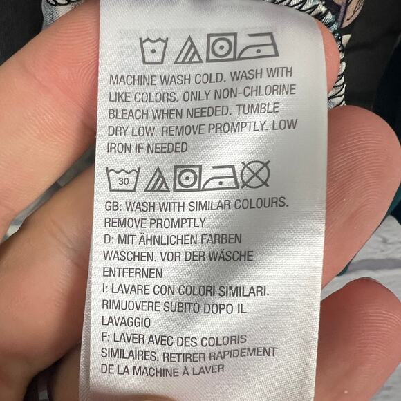 Susan Graver Womens M Liquid Knit Floral Equestrian Artsy Eclectic Open Duster - Picture 8 of 12